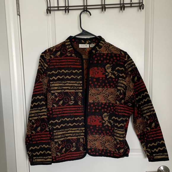 Vintage Collarless Blazer Jacket - Picture 2 of 6